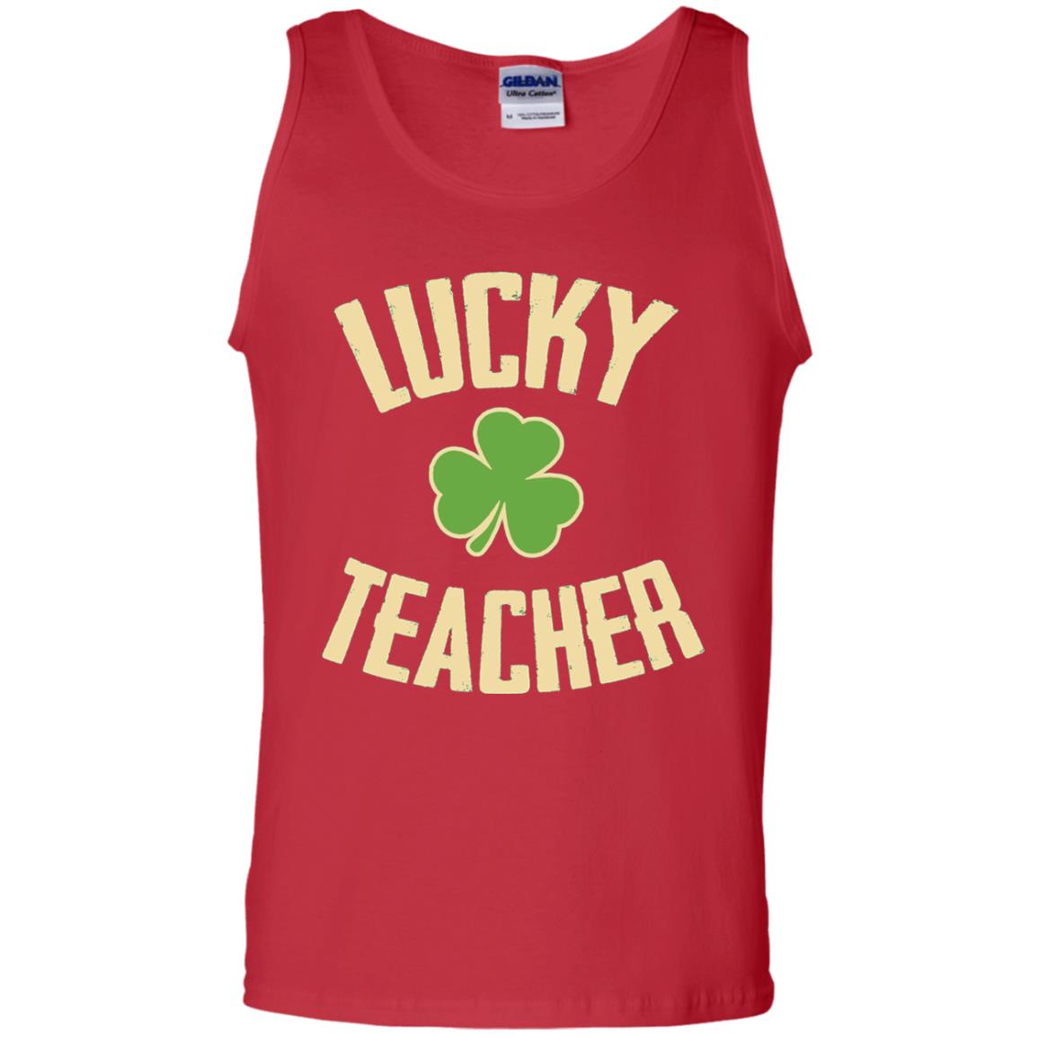 Lucky Teacher Shirt St. Patrick_s Day T-shirt Red