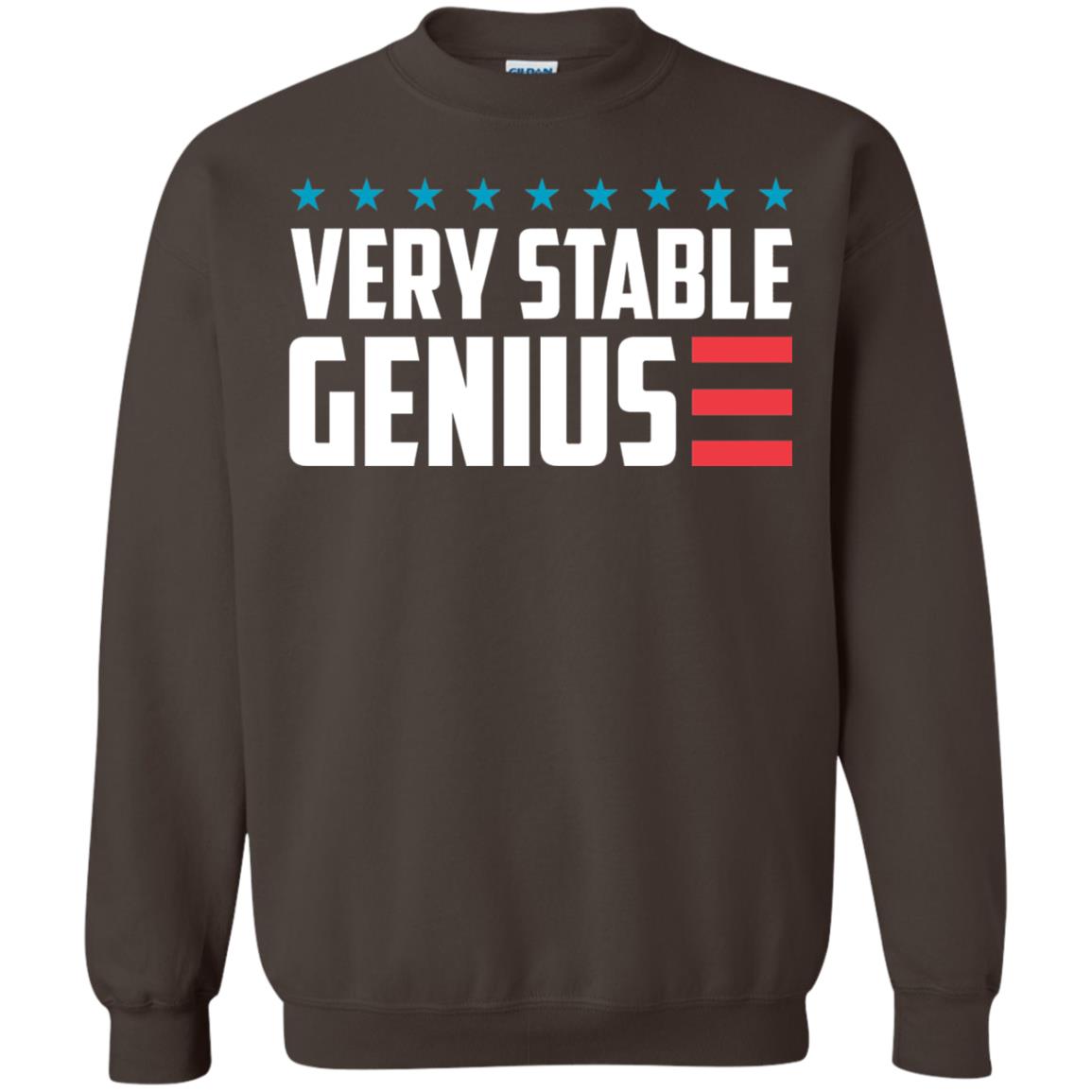 Funny Political T-shirt Very Stable Genius Dark Chocolate