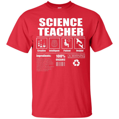 Science Teacher Shirt Creative Intelligent Patient Helpful Red