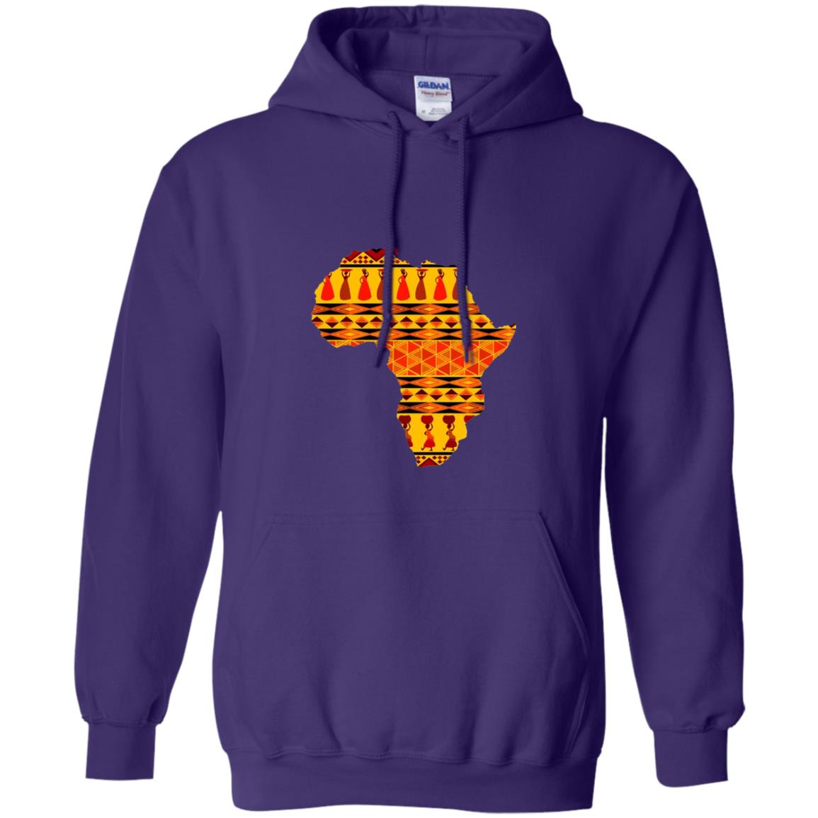 African Pride Ankara Tribal Pattern T-shirt Purple
