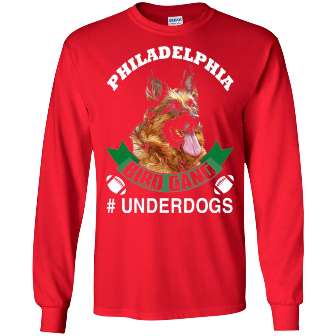 Football Lover T-shirt Philadelphia Bird Gang Underdogs 2018 Red