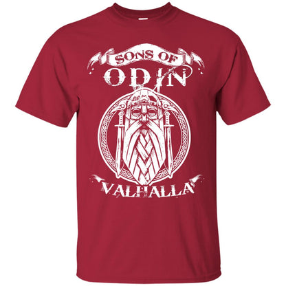 Sons Of Odin Valhalla Viking T-shirt Cardinal