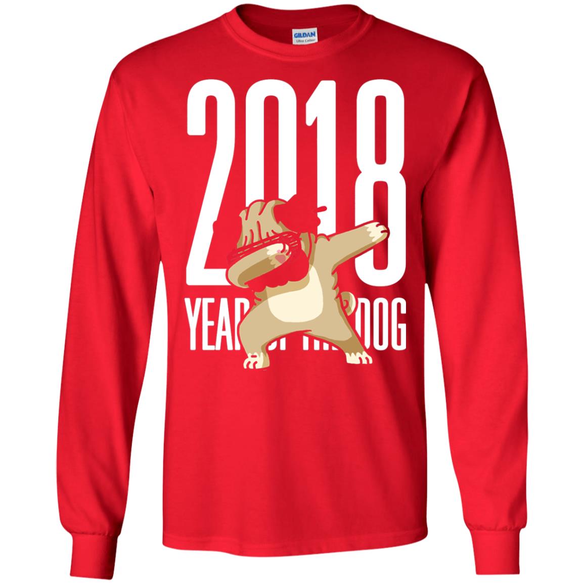 Dog Lover T-shirt 2018 Year Of The Dog Red