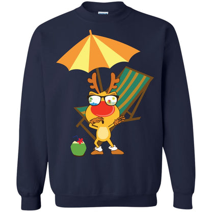 Dabbing Reindeer With Sunglasses Celebrate Xmas In July 2018 Shirt Navy