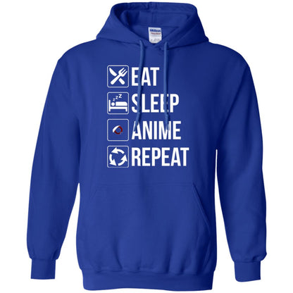 Anime Lovers T-shirt Eat Sleep Anime Repeat Royal