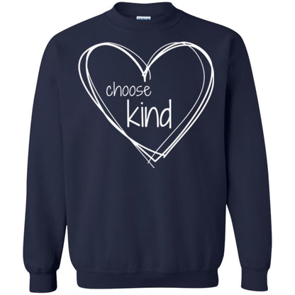 Anti-bullying T-shirt Choose Kind In White Heart Navy
