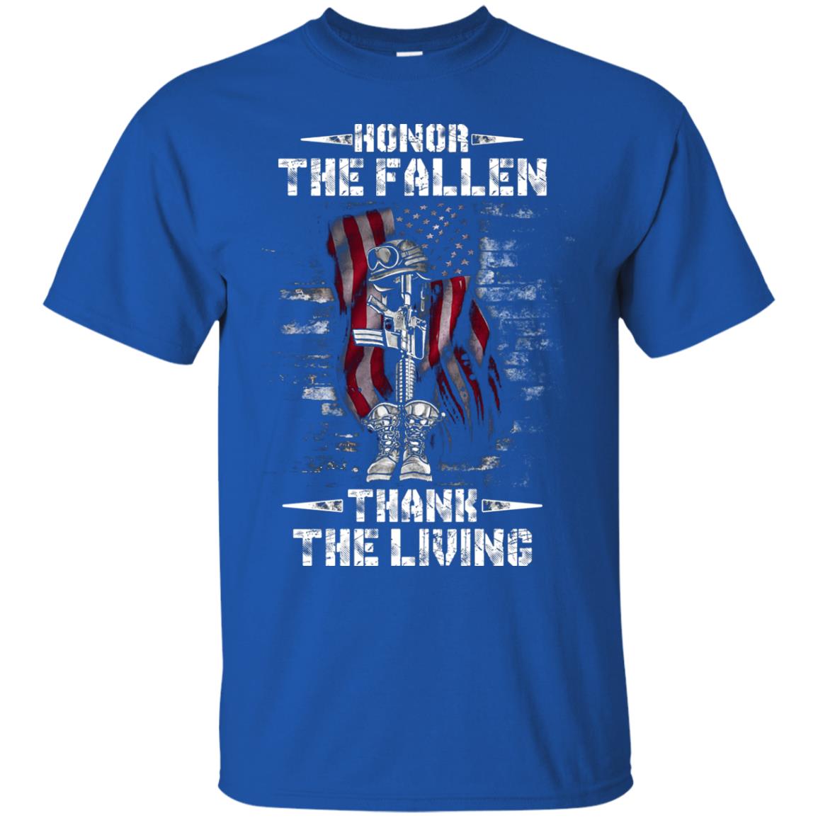 Honor The Fallen Thank The Living Memorial Day Shirt Royal
