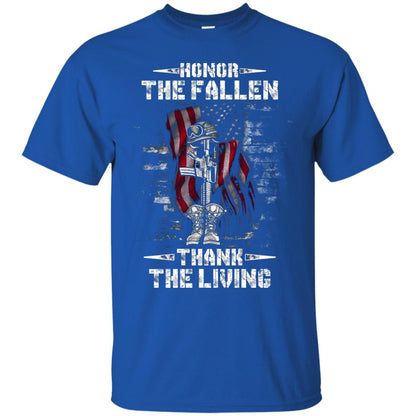 Honor The Fallen Thank The Living Memorial Day Shirt Royal