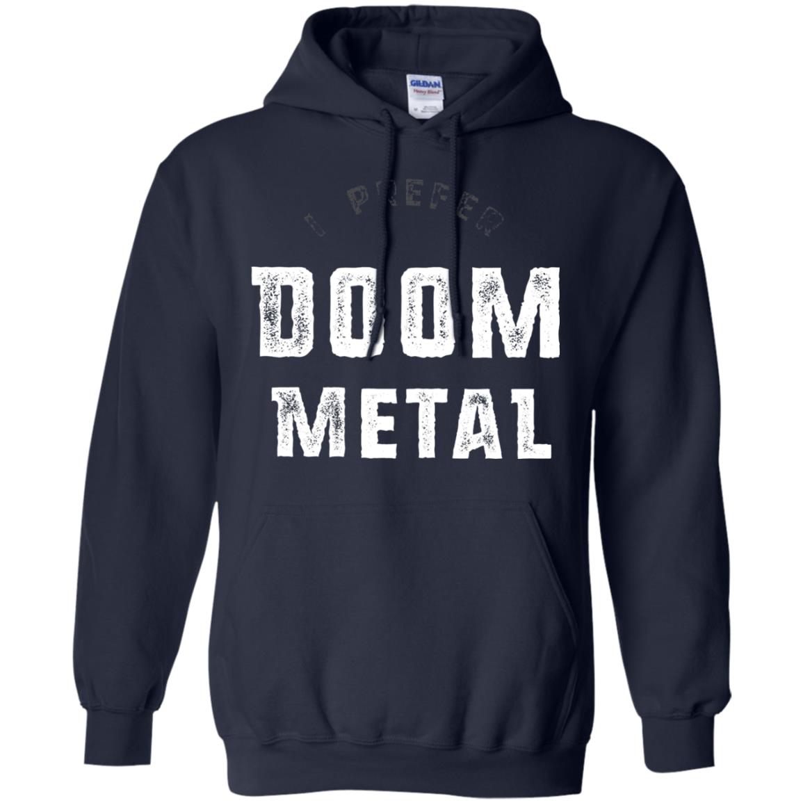 I Prefer Doom Heavy Metal Shirt Navy