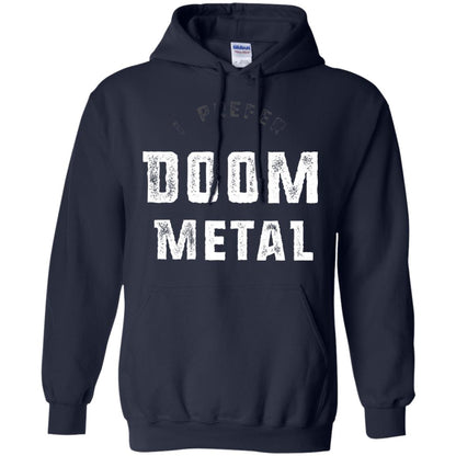 I Prefer Doom Heavy Metal Shirt Navy