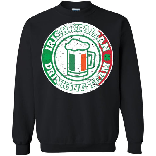 Irish Italian Drinking Team Italy Flag St Patrick_s Day T-shirt Black