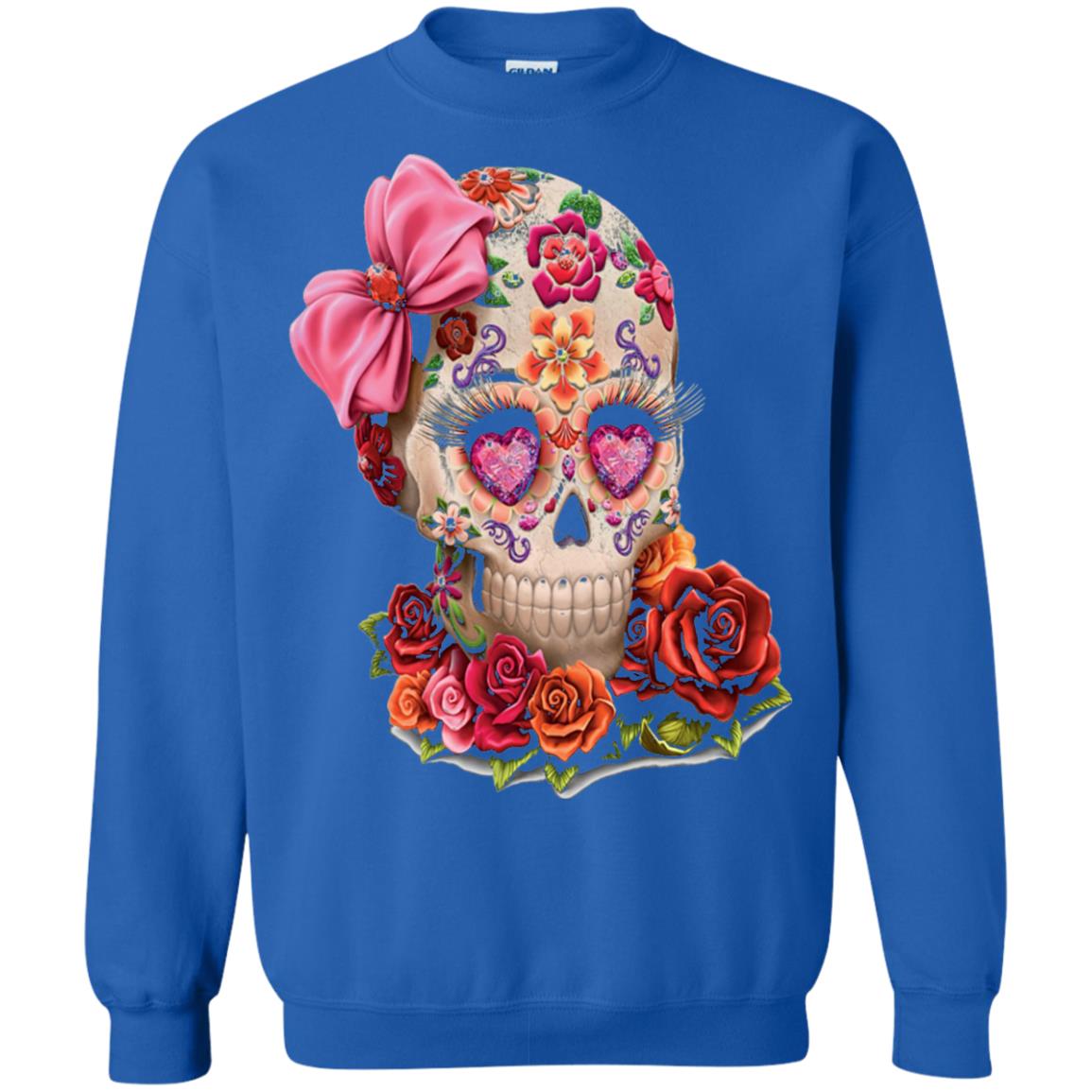 Cinco De Mayo Skull Women Flower Shirt Royal