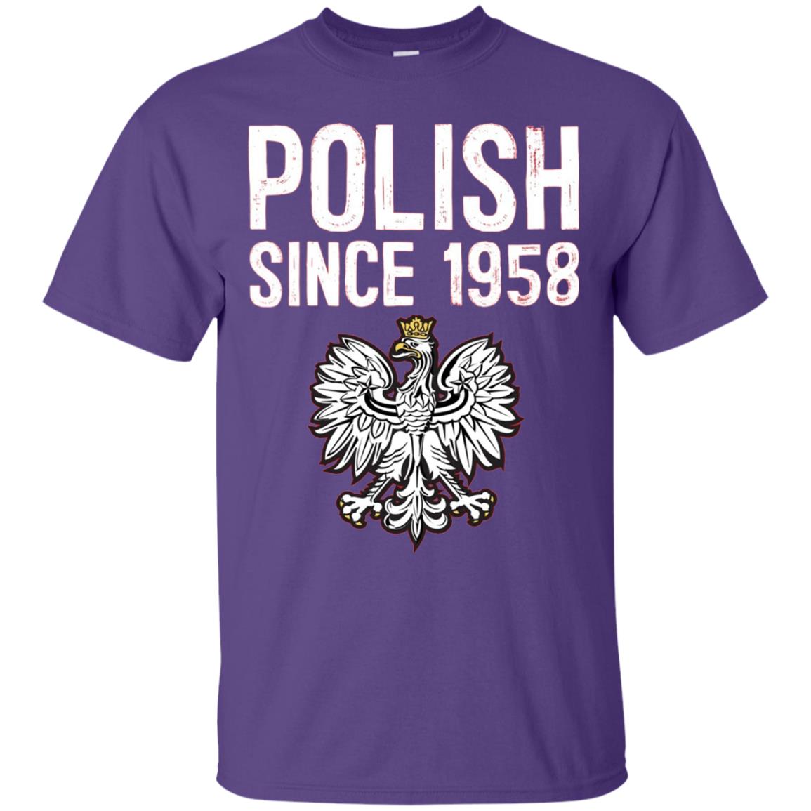 60th Birthday T-shirt Polish Since 1958 Purple