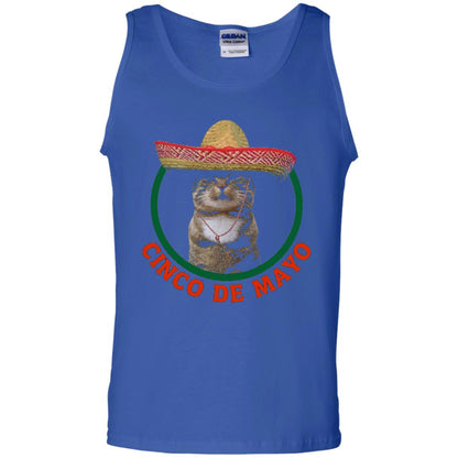 Cinco De Mayo Kitty Cat Funny Cute Meow Sombrero T-shirt Royal