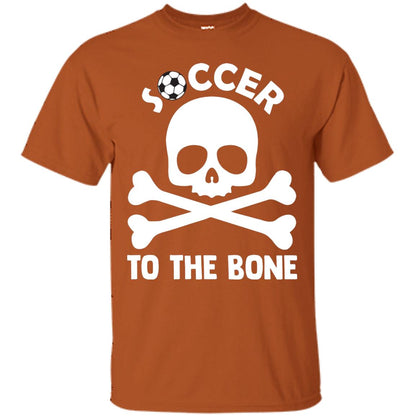 Soccer To The Bone Distressed Skull Soccer Passion Shirt Texas Orange