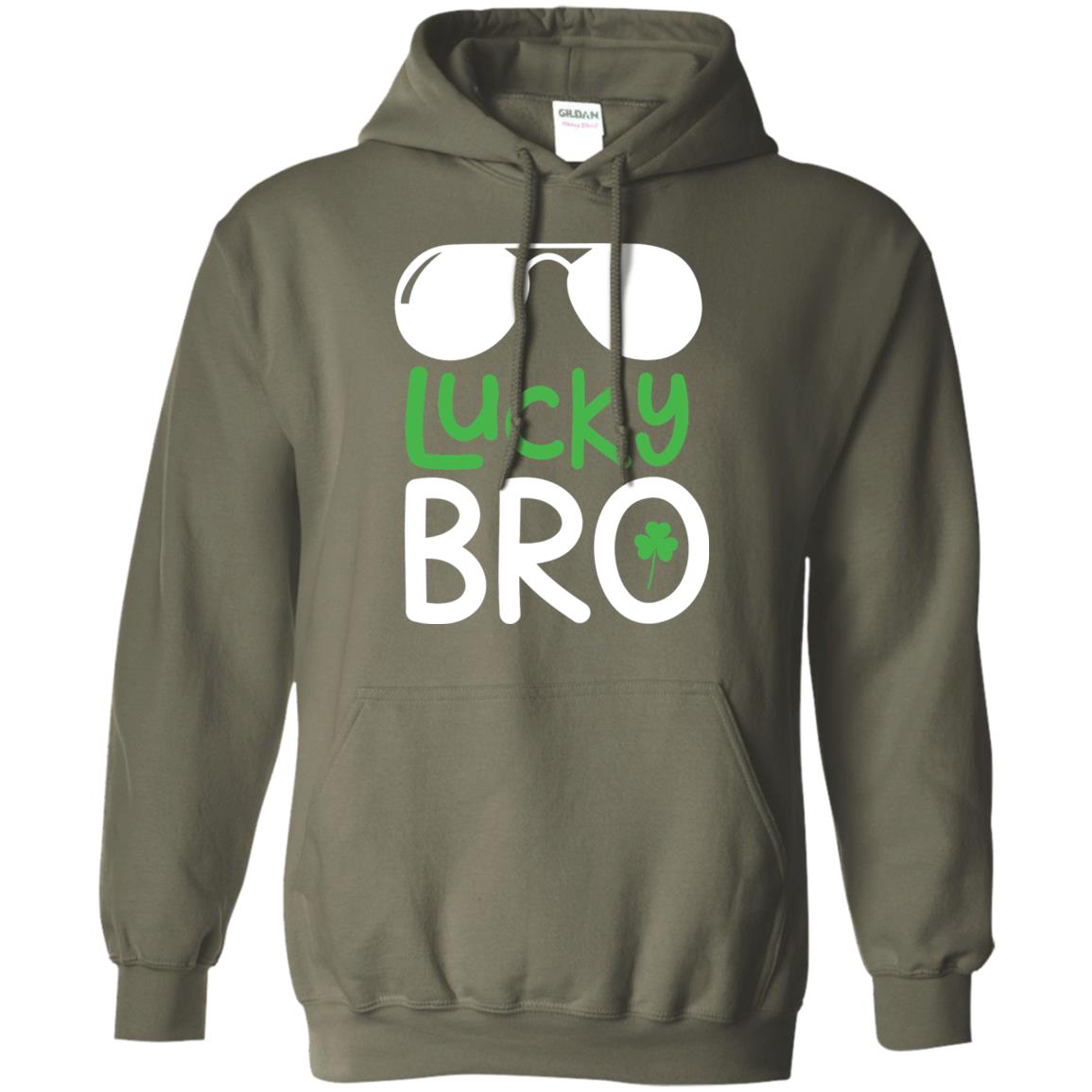 Lucky Bro St. Patrick_s Day T-shirt Military Green