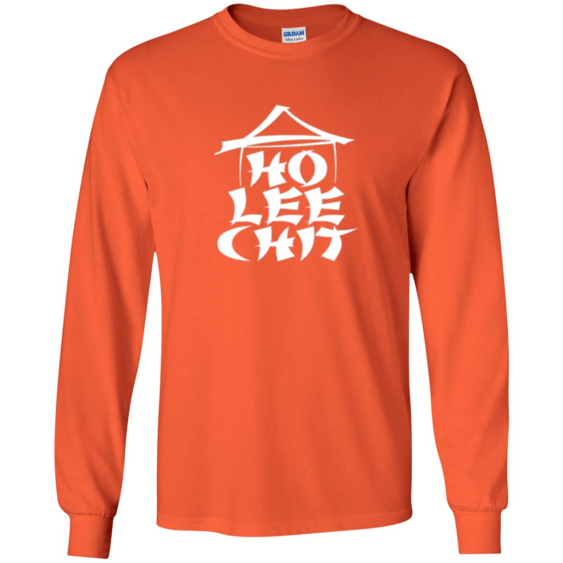 Funny Holy Chinese Words T-shirt Ho Lee Chit Orange