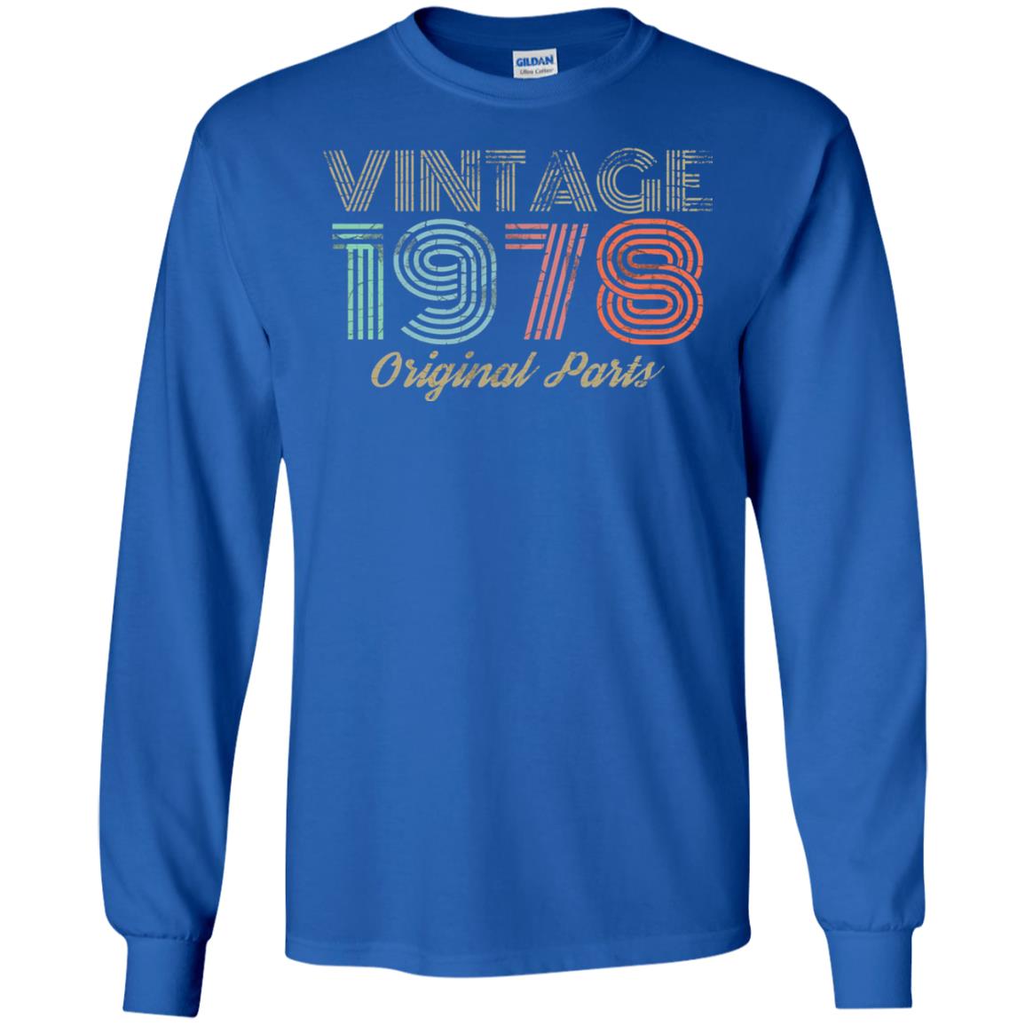 Vintage 1978 T-shirt Retro 70s 40th Birthday Royal