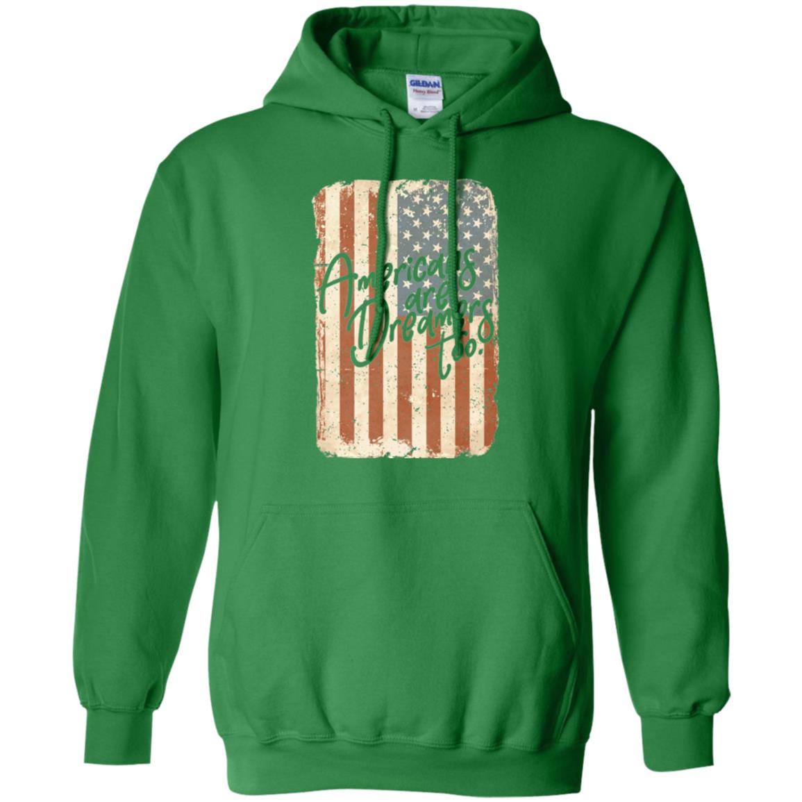 Americans Are Dreamers Too T-shirt American Flag Irish Green