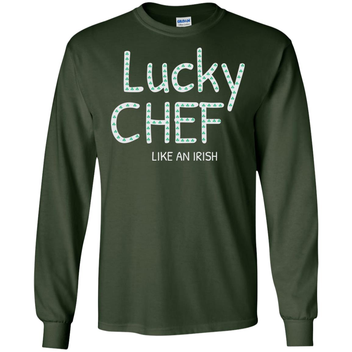 Lucky Chef Like An Irish Shamrock Saint Patrick's Day T-shirt Forest Green
