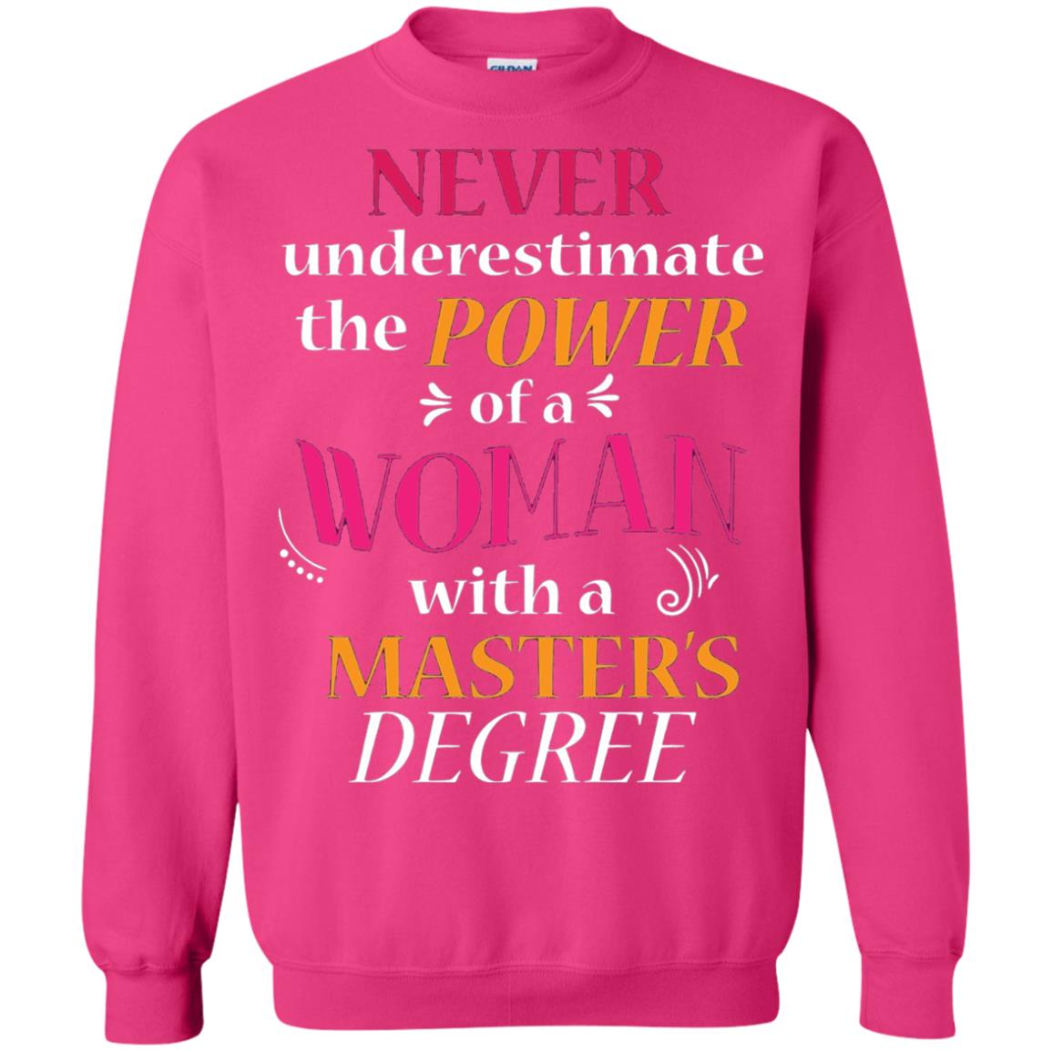 Funny Masters Degree T-shirt Never Underestimate The Power Heliconia