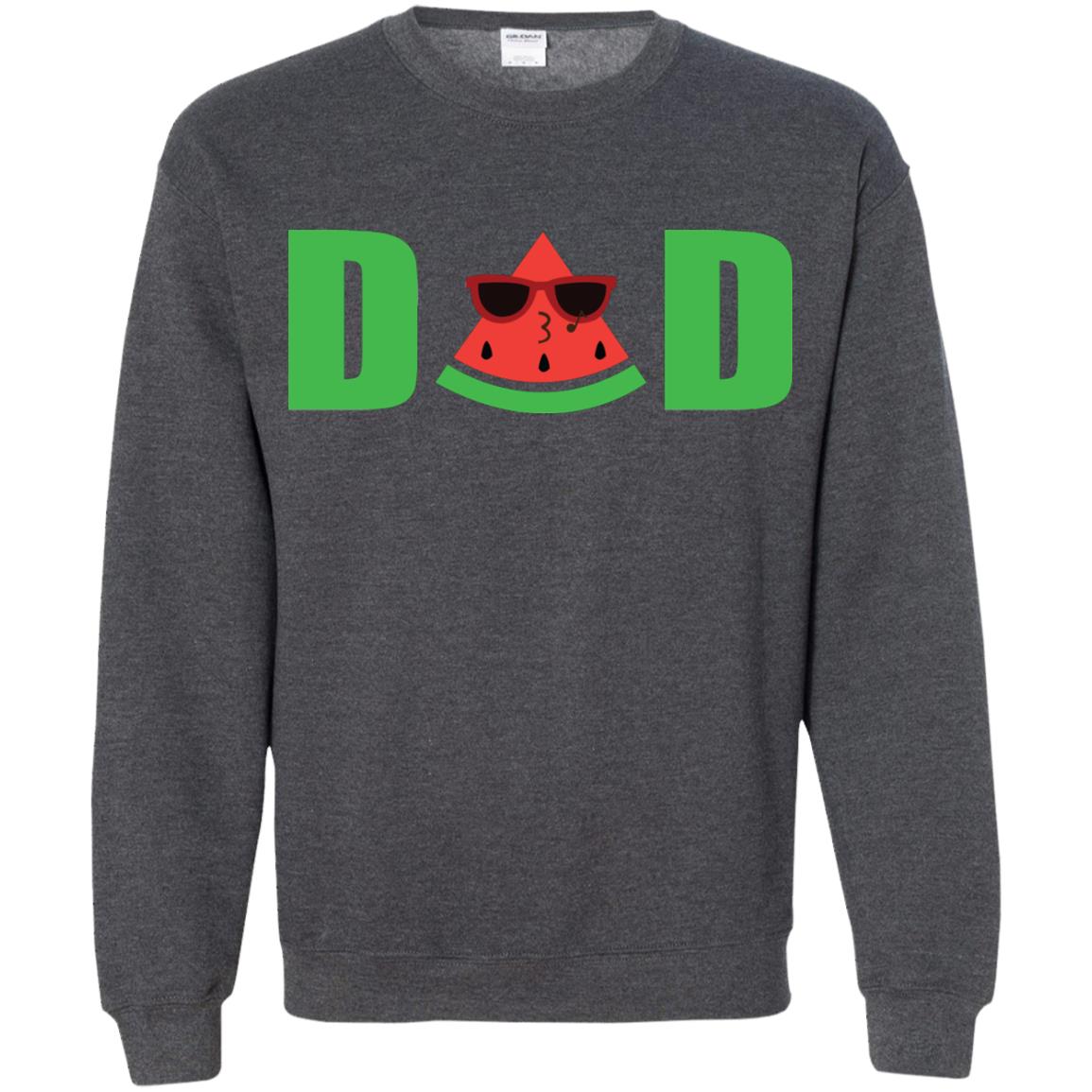 Dad Watermelon Funny Summer Melon Fruit Shirt For Daddy Dark Heather