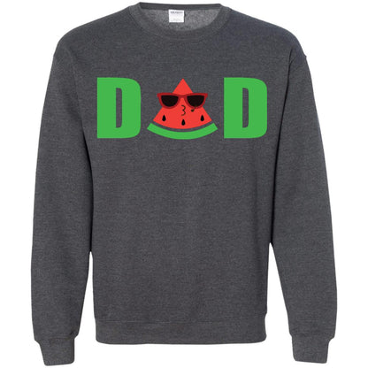 Dad Watermelon Funny Summer Melon Fruit Shirt For Daddy Dark Heather