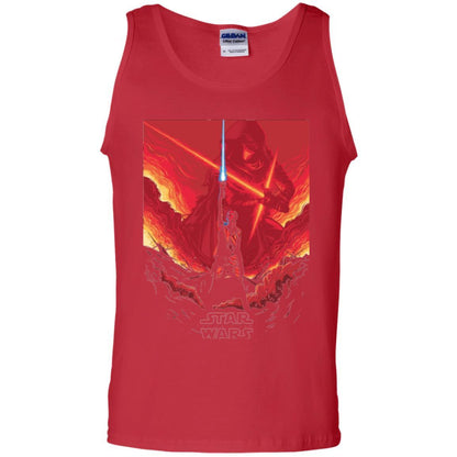 Film T-shirt Star Wars Last Jedi Rey Saber Reach Red Poster Red