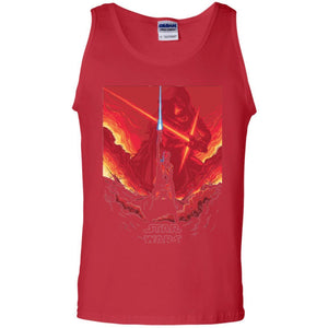 Film T-shirt Star Wars Last Jedi Rey Saber Reach Red Poster