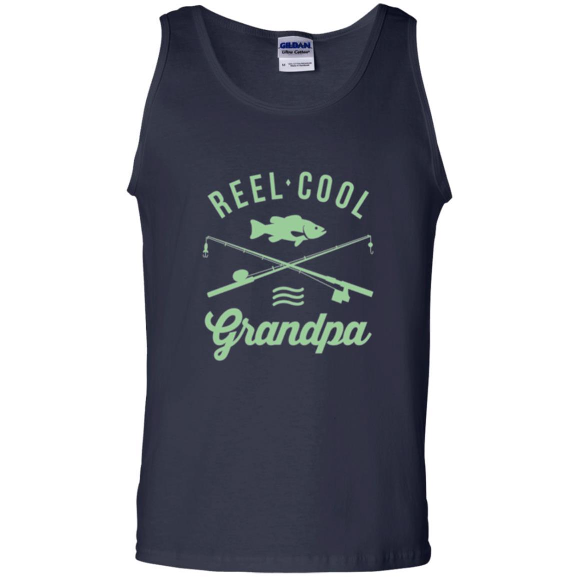 Fisherman T-shirt Retired Grandpa Reel Cool Navy