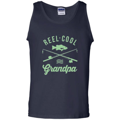 Fisherman T-shirt Retired Grandpa Reel Cool Navy