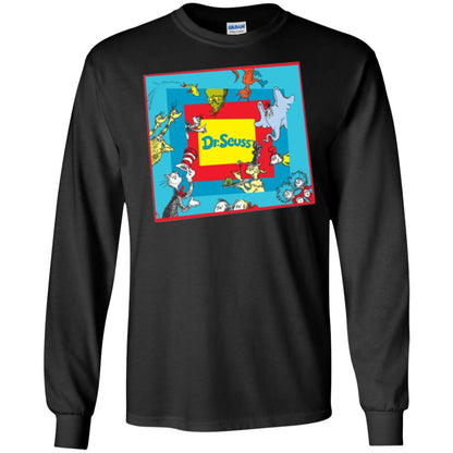 Dr. Seuss Character National Wear Red Day T-shirt Black