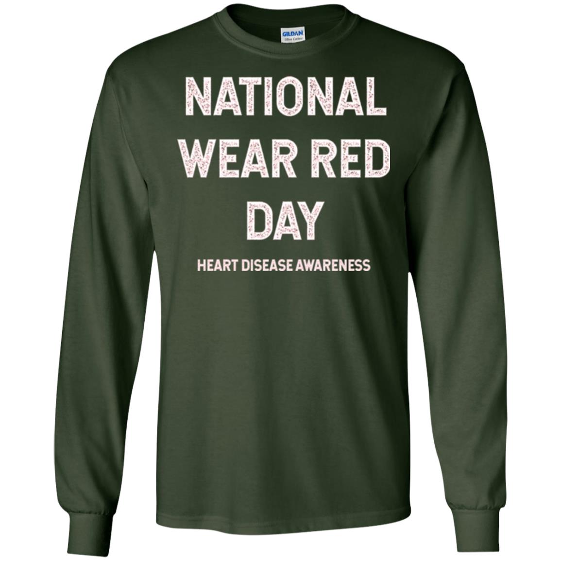 Heart Disease Awareness T-shirt National Wear Red Day Forest Green