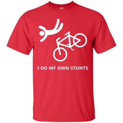 I Do My Own Stunts Bike Lover T-shirt Red