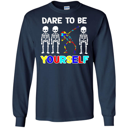 Dare To Be Yourself Autism Awareness Shirt Navy
