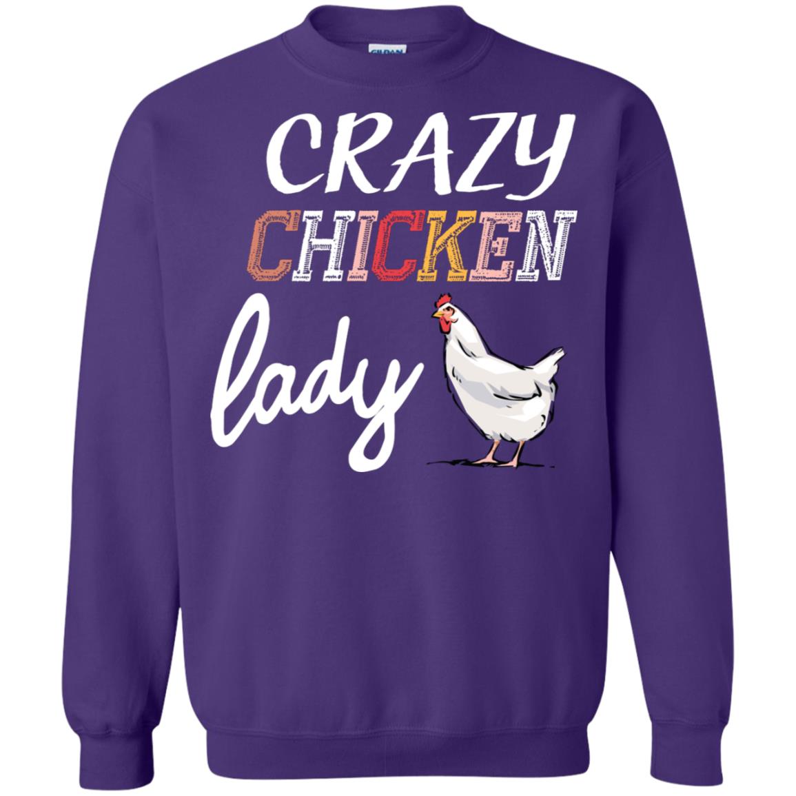 Crazy Chicken Lady Chicken Shirt For Girls Womens Purple