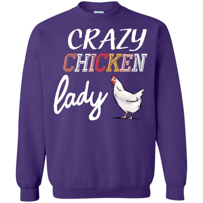 Crazy Chicken Lady Chicken Shirt For Girls Womens Purple