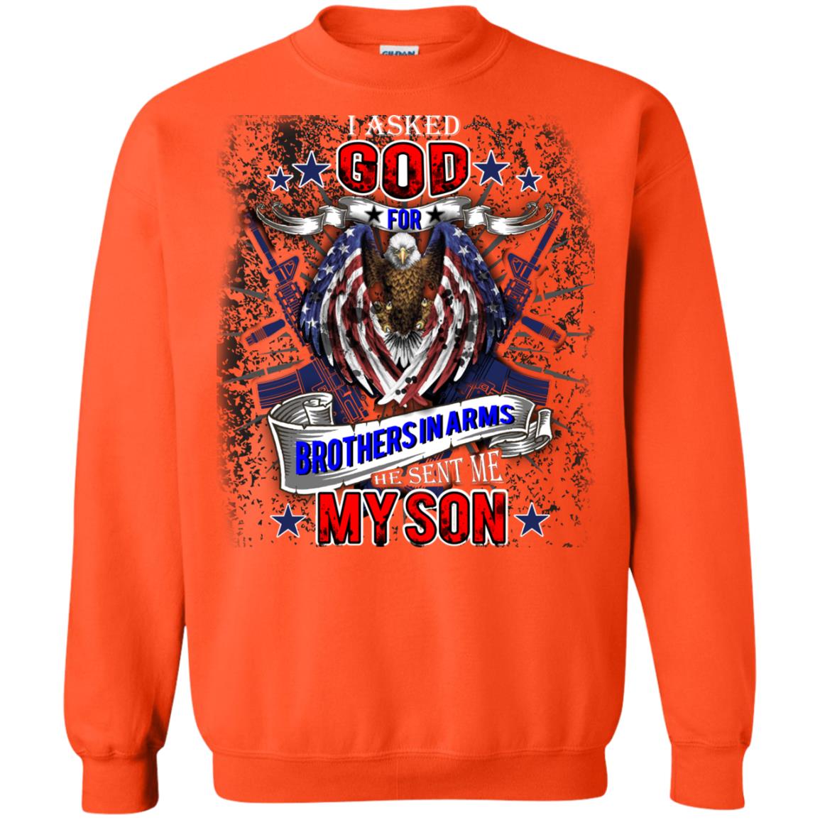 God Sent Me My Veteran Son Daddy T-shirt Orange