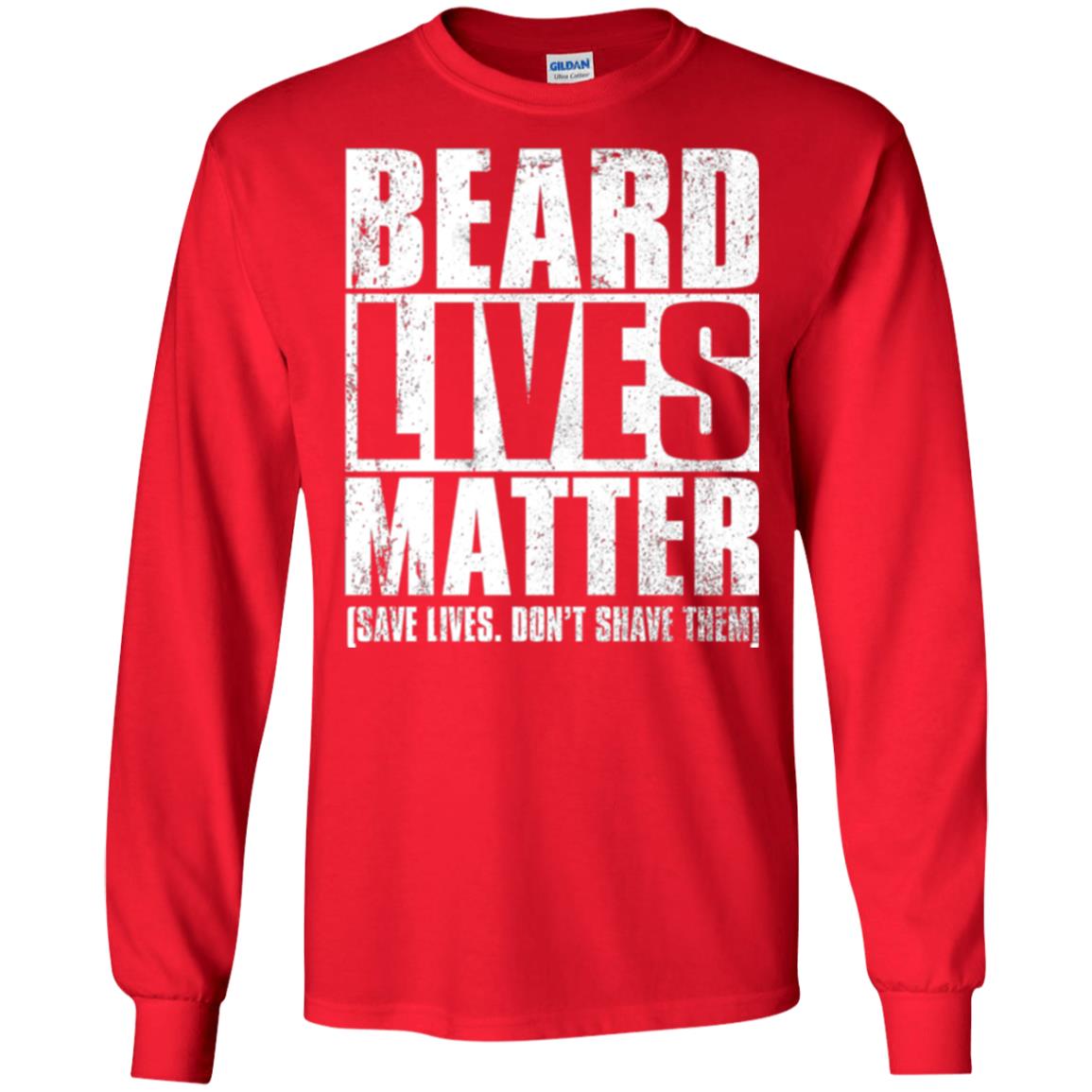 Beared Men T-shirt Beared Lives Matter Red