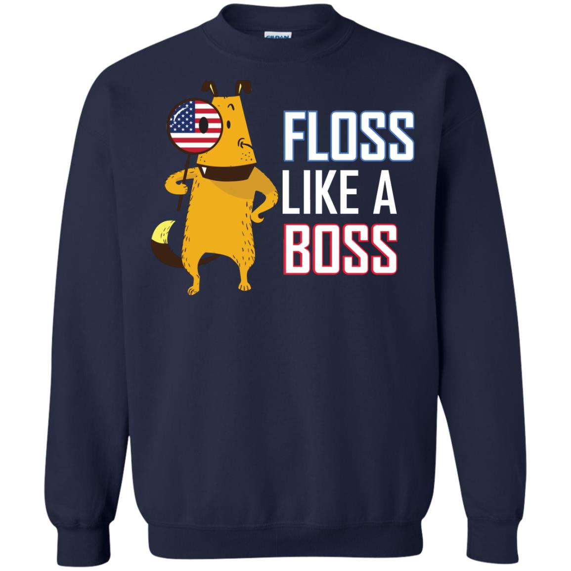Floss Like A Boss Dog Shirt Navy