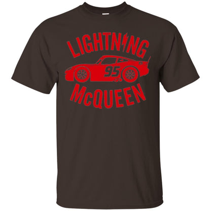 Pixar Cars Lightning 95 Mcqueen Vintage Graphic T-shirt Dark Chocolate