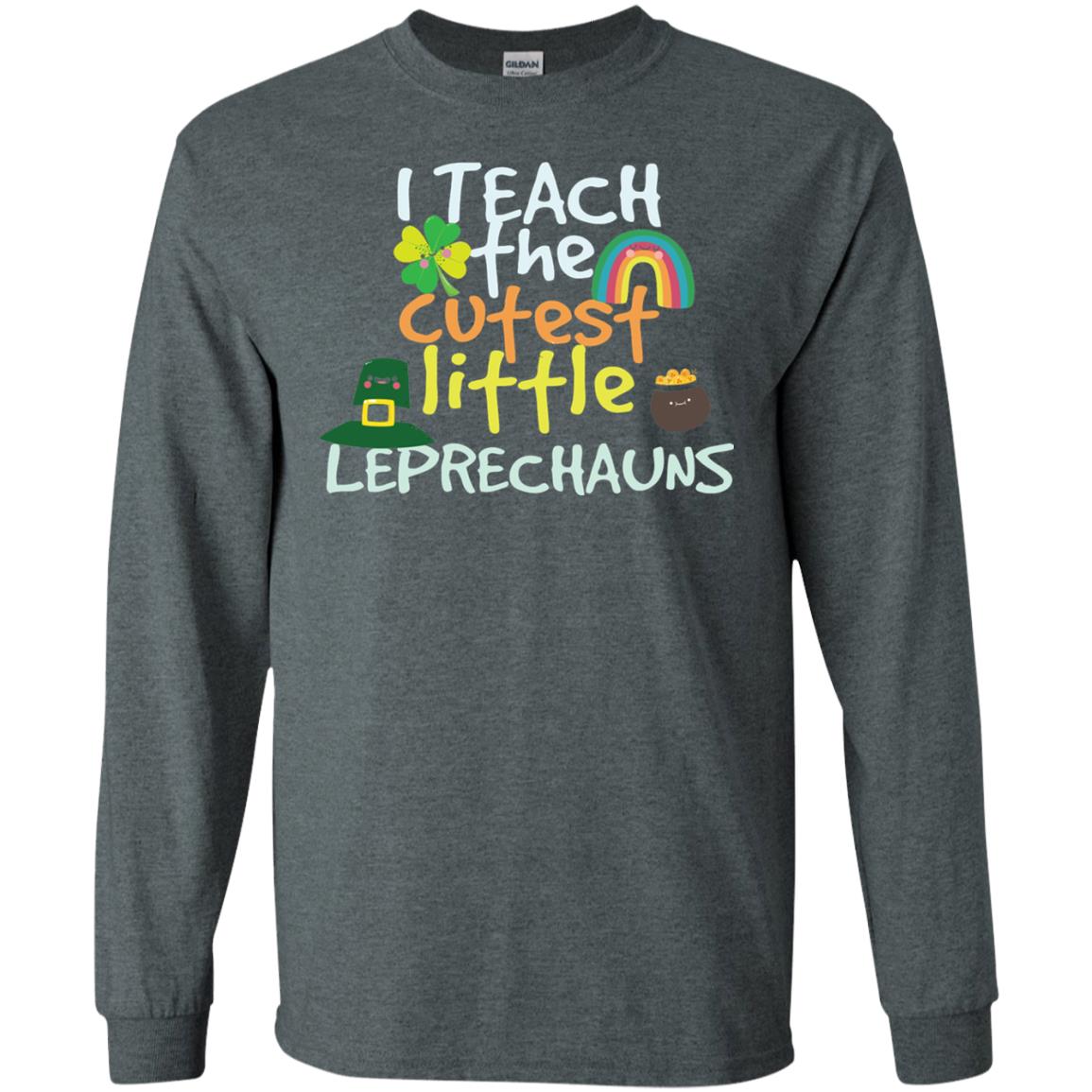 Cutest Little Leprechauns St. Patricks Day Teacher T-shirt Dark Heather