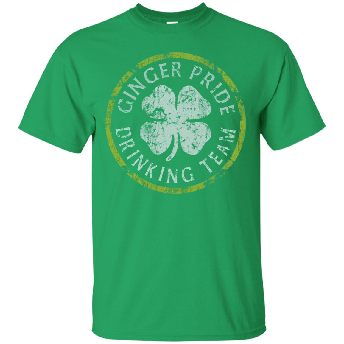 Funny Ginger Pride Drinking Team Irish T-shirt Irish Green