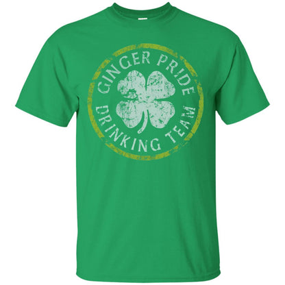 Funny Ginger Pride Drinking Team Irish T-shirt Irish Green