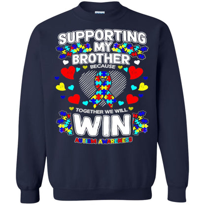 Autism Awareness Shirts For Supporting My Brother Navy