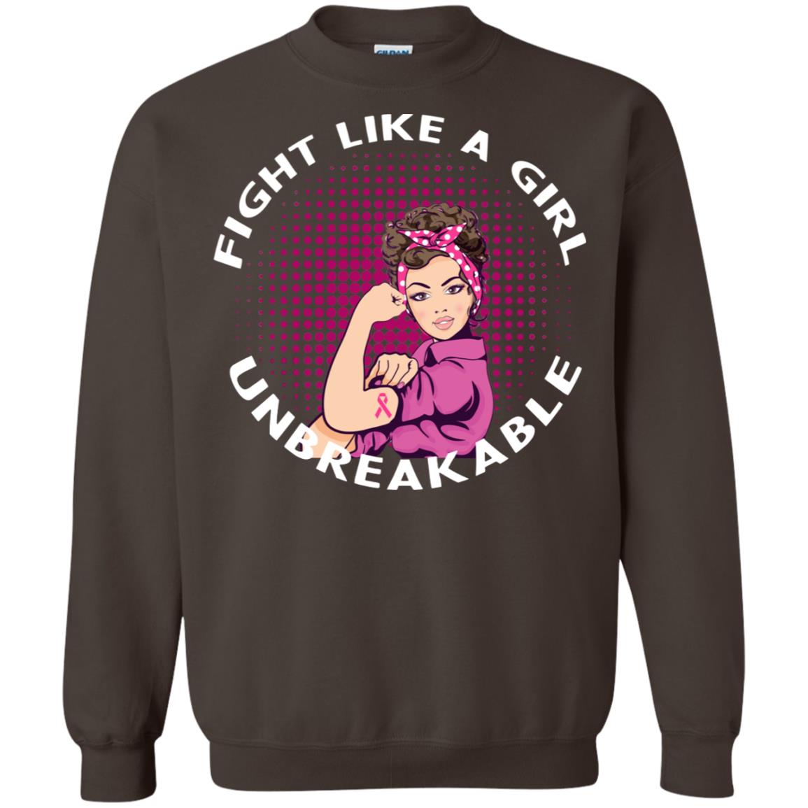Fight Like A Girl Unbreakable Breast Awareness Shirt Dark Chocolate