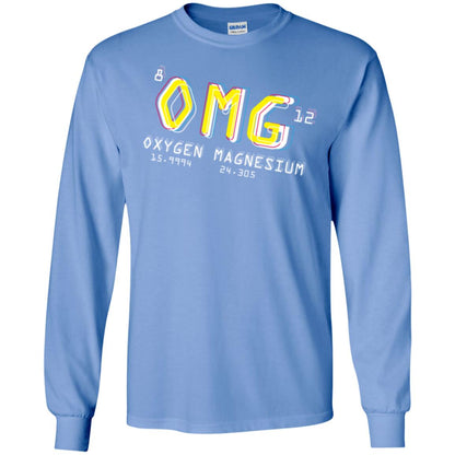 Funny Science Class T-shirt Omg Oxygen Magnesium Carolina Blue