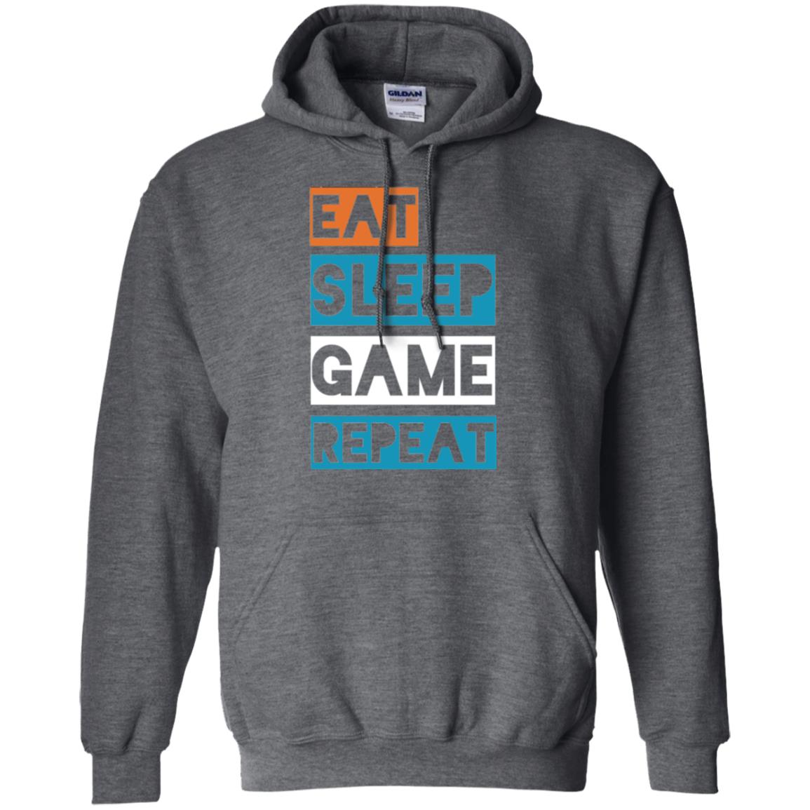 Eat Sleep Game Repeat Video Gamer Player T-shirt Dark Heather