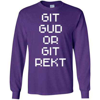 Video Game T-shirt Git Gud Or Git Rekt Purple