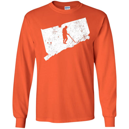 Connecticut Metal Detector Shirt Geocaching Swag Orange